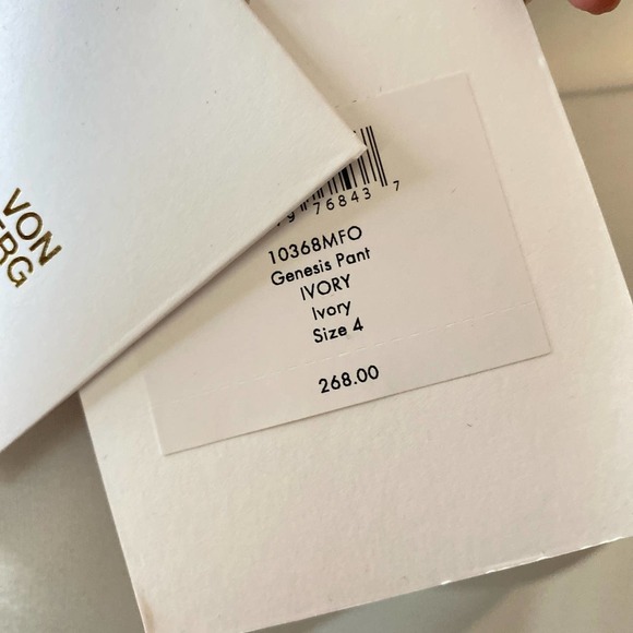 NWT Diane Von Furstenberg Genesis Flat-Front Cropped Pants, DD0488 - Picture 9 of 13